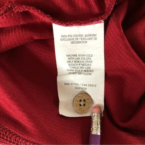 Cubavera Men’s Solid Textured Polo Biking Red Size XL - Picture 10 of 11